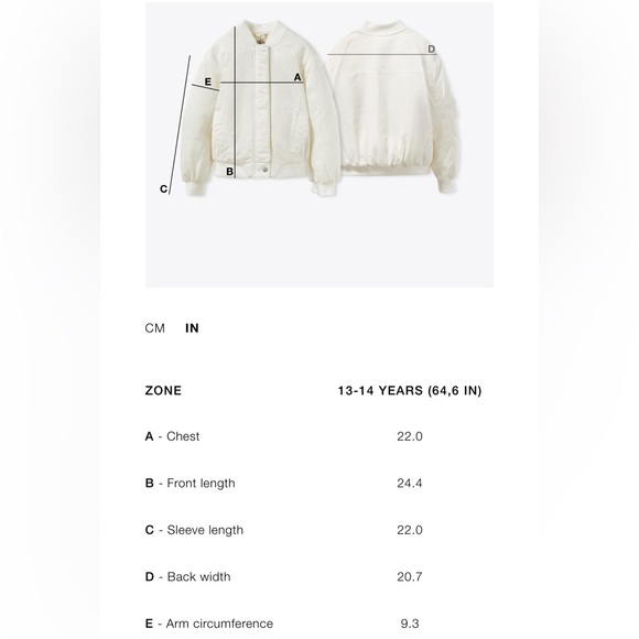 Nwt-Zara Kids- Hooded Sweatshirt with Zip-13/14 y.o. - Picture 6 of 6